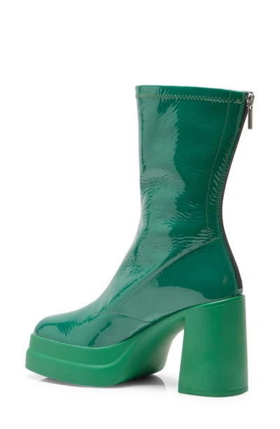 Free People Double Stack Platform Bootie In Emerald