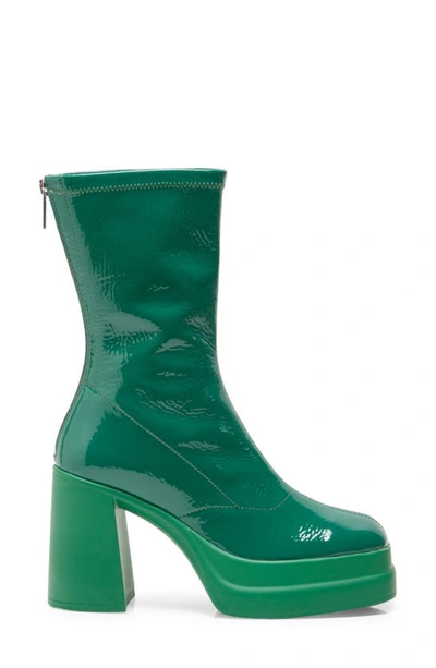 Free People Double Stack Platform Bootie In Emerald