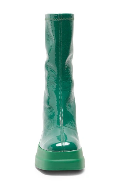 Free People Double Stack Platform Bootie In Emerald