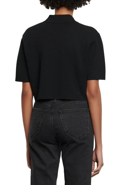 Shop Sandro Front Button Shirt In Black