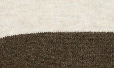 Vince Camuto Extend Shoulder Colorblock Sweater In Deep Olive