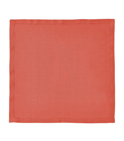 Shop Alexandre Turpault Florence Napkin (50cm X 50cm) In Red