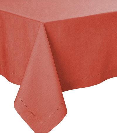 Shop Alexandre Turpault Linen Florence Tablecloth (170cm X 250cm) In Red