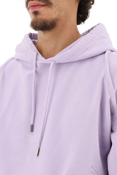 Shop Jacquemus 'le Sweatshirt Camargue' Organic Cotton Hoodie In Purple