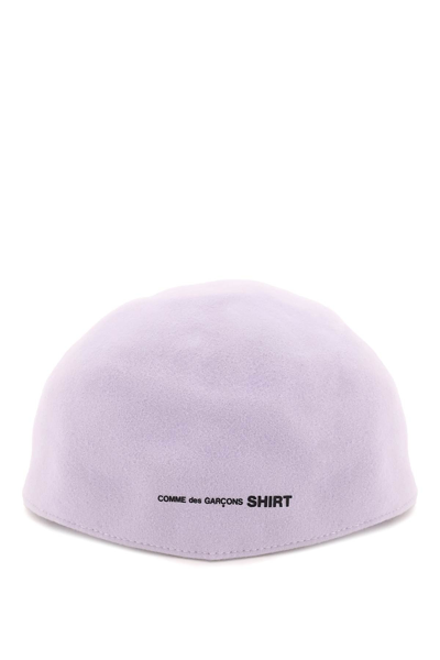 Shop Comme Des Garçons Shirt Wool Flat Cap In Purple