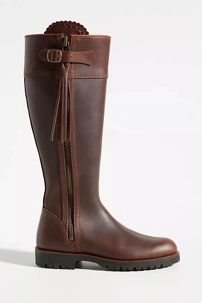 Shop Penelope Chilvers Long Tassel Knee-high Boots In Brown