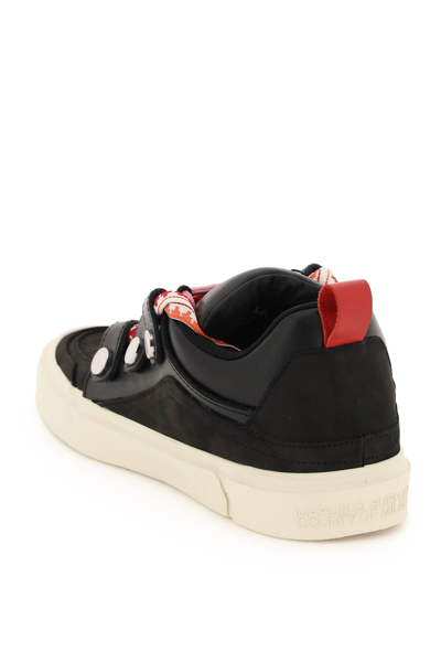 Shop Marcelo Burlon County Of Milan Marcelo Burlon 'ticinella' Leather Sneakers In Black