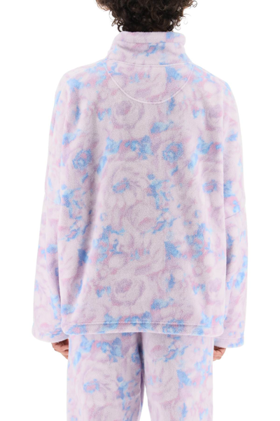 Shop Martine Rose Patterned Fleece Sweatshirt In Multicolor
