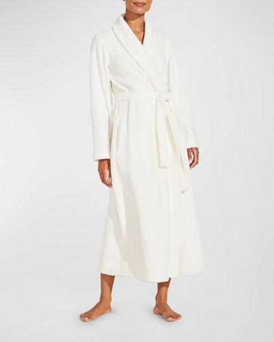 Shop Eberjey Chalet Recycled Plush Robe In Ivory