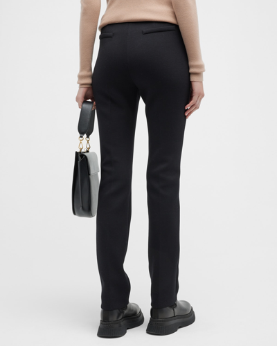 Shop Adeam Straight-leg Zip-hem Lounge Pants In Black