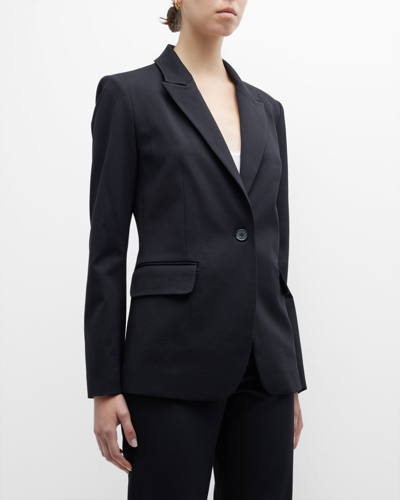 Shop Kobi Halperin Collette Peak-lapel Single-button Jacket In Black