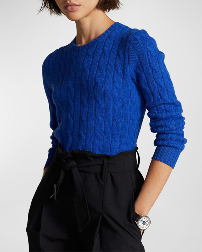 Shop Polo Ralph Lauren Cable-knit Cashmere Sweater In Bright Royal