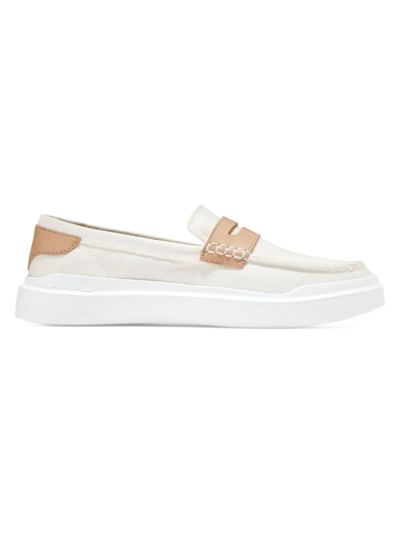 Shop Cole Haan Women's Grandpro Rally Canvas Penny Loafers In Ivory Multicolor