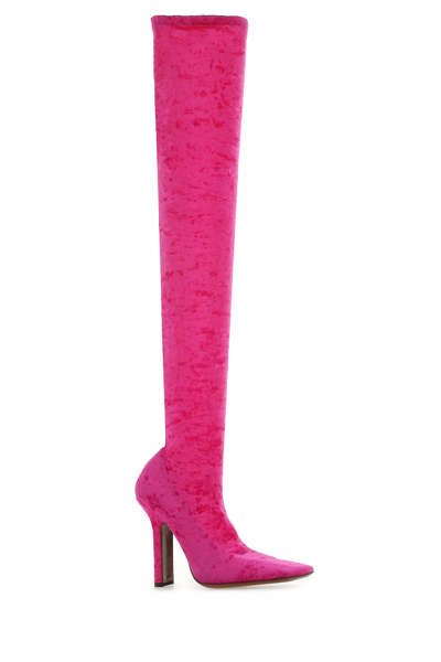 Vetements Vetemens Chenille Over-the-knee Boots In Pink | ModeSens