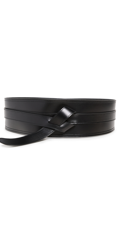 Shop Isabel Marant Moshy Knot Belt In Black