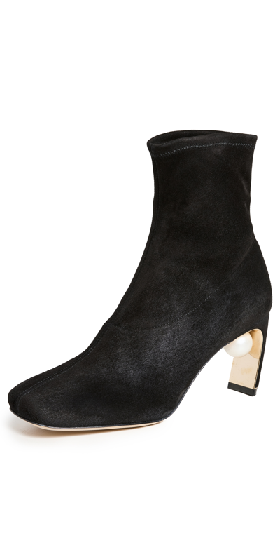 Shop Nicholas Kirkwood 70mm Maeva Stretch Ankle Boots In Black
