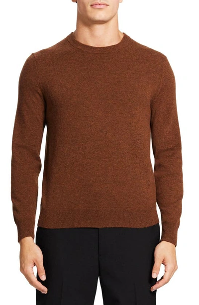Shop Theory Hilles Cashmere Sweater In Chestnut Melange - 0vz