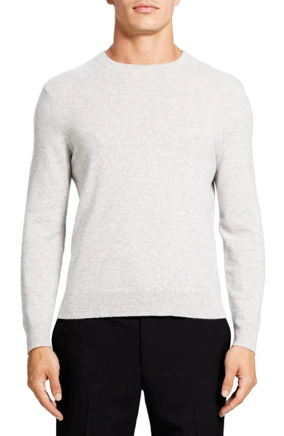 Shop Theory Hilles Cashmere Sweater In Light Grey Heather