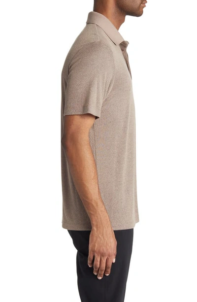 Shop Theory Kayser Regular Fit Short Sleeve Polo In Fossil Melange