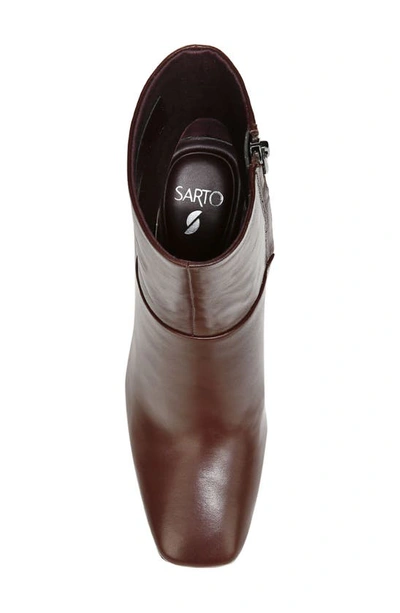 Shop Sarto By Franco Sarto Flexa Comfort Leather Bootie In Chocolate