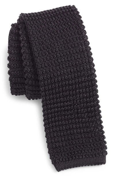 Shop Jack Victor Hudson Silk Knit Tie In Black
