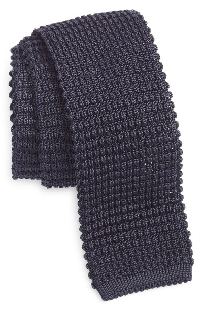 Shop Jack Victor Hudson Silk Knit Tie In Navy