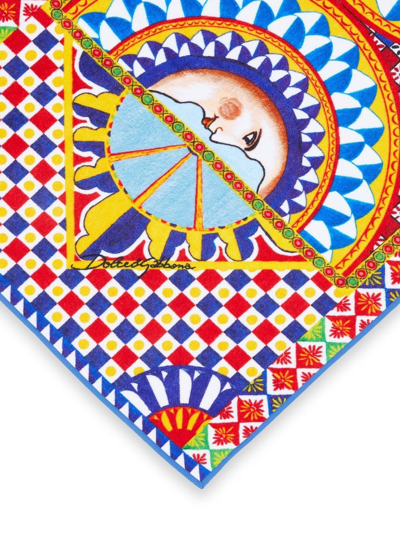 Dolce & Gabbana Terry Cloth Hand Towel In Blau