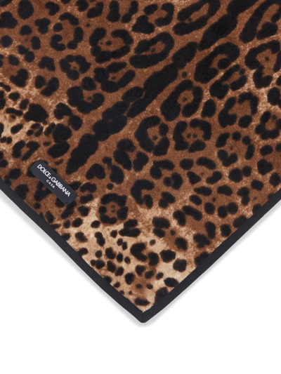 Dolce & Gabbana Terry Cotton Guest Towel In Schwarz