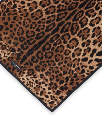 Dolce & Gabbana Terry Cotton Hand Towel In Schwarz