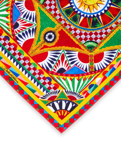 Dolce & Gabbana Terry Cotton Bath Towel In Rot