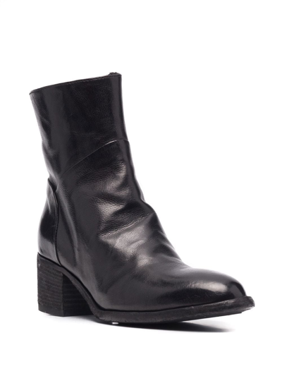 Officine Creative 55mm Denner Zip-detail Leather Boots In Black
