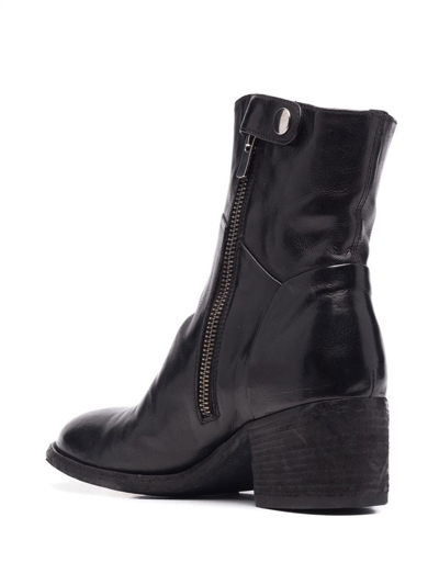 Officine Creative 55mm Denner Zip-detail Leather Boots In Black