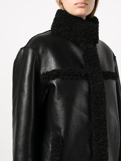 Shop Apparis Noir Reversible Faux-shearling Coat In Black
