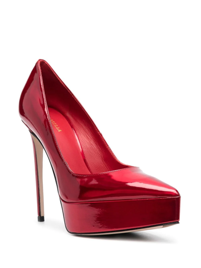 Le Silla Uma 130mm Platform Pumps In Red