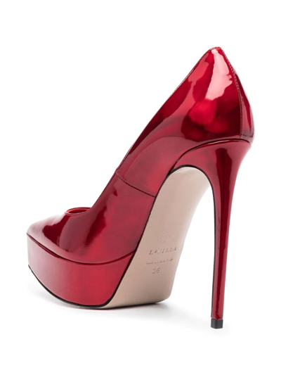 Le Silla Uma 130mm Platform Pumps In Red