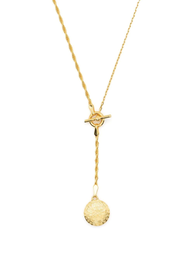 Shop Maria Black Vega Pendant Necklace In Gold