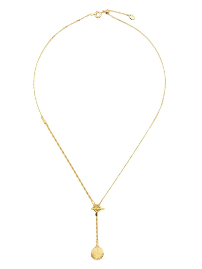 Shop Maria Black Vega Pendant Necklace In Gold