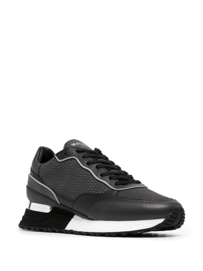Shop Mallet Knox Python Mesh-panel Sneakers In Black