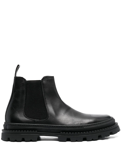 Shop Giuliano Galiano Elvis Leather Ankle Boots In Schwarz