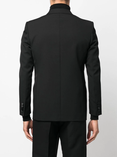 Shop Saint Laurent Double-breasted Tailored Blazer In Schwarz