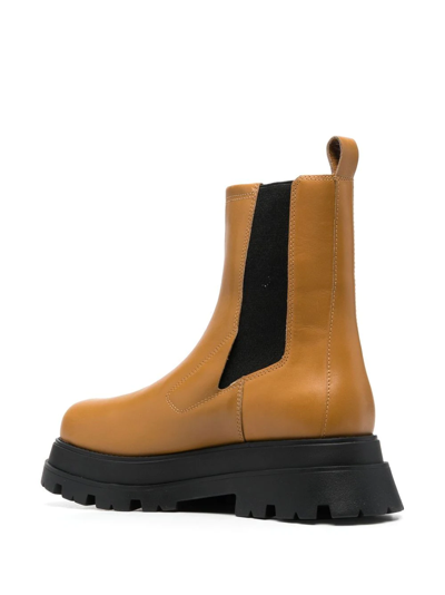 Ash Chunky-sole Chelsea Boots In Braun