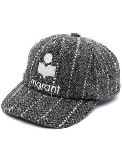 Shop Isabel Marant Logo-print Baseball Cap In Grau
