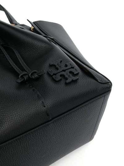 Shop Tory Burch Logo-patch Detail Tote Bag In Schwarz