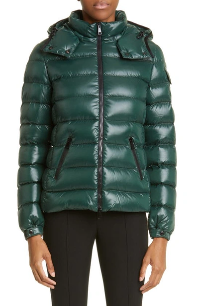 Shop Moncler Bady Down Puffer Jacket In Green