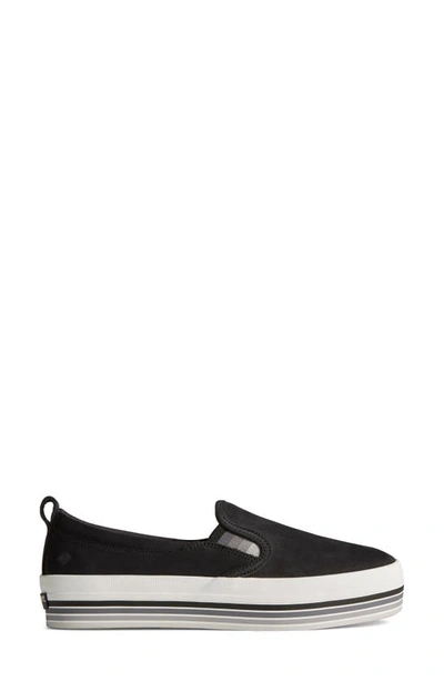 Shop Sperry Crest Twin Gore Platform Sneaker In Black