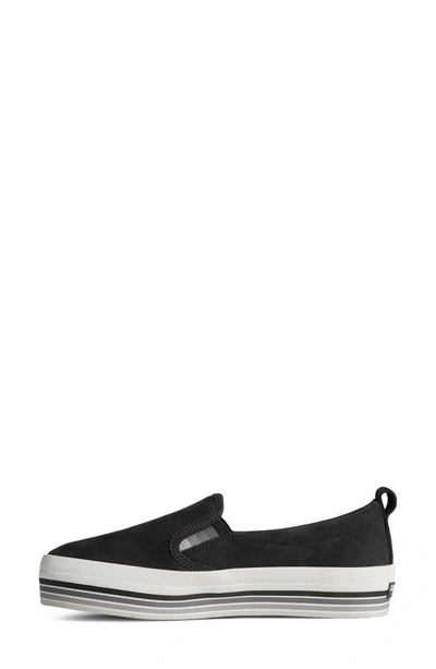 Shop Sperry Crest Twin Gore Platform Sneaker In Black
