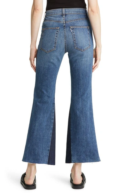 Shop Askk Ny The Gee Raw Hem Flare Leg Jeans In Maverick