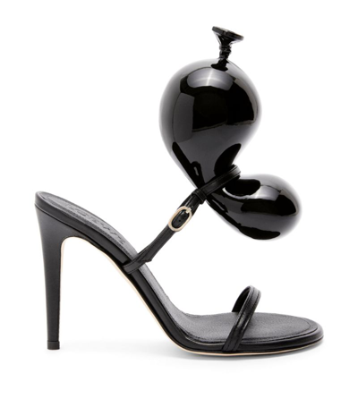 Shop Loewe Leather Balloon Heeled Sandals 100 In Black