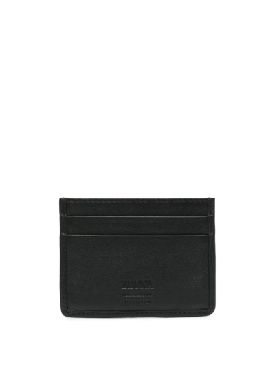 Zegna Textured Embossed-logo Cardholder In Schwarz