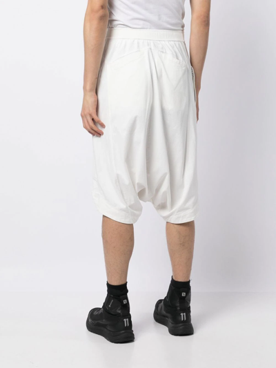 Shop Julius Cropped Cotton-jersey Trousers In Weiss